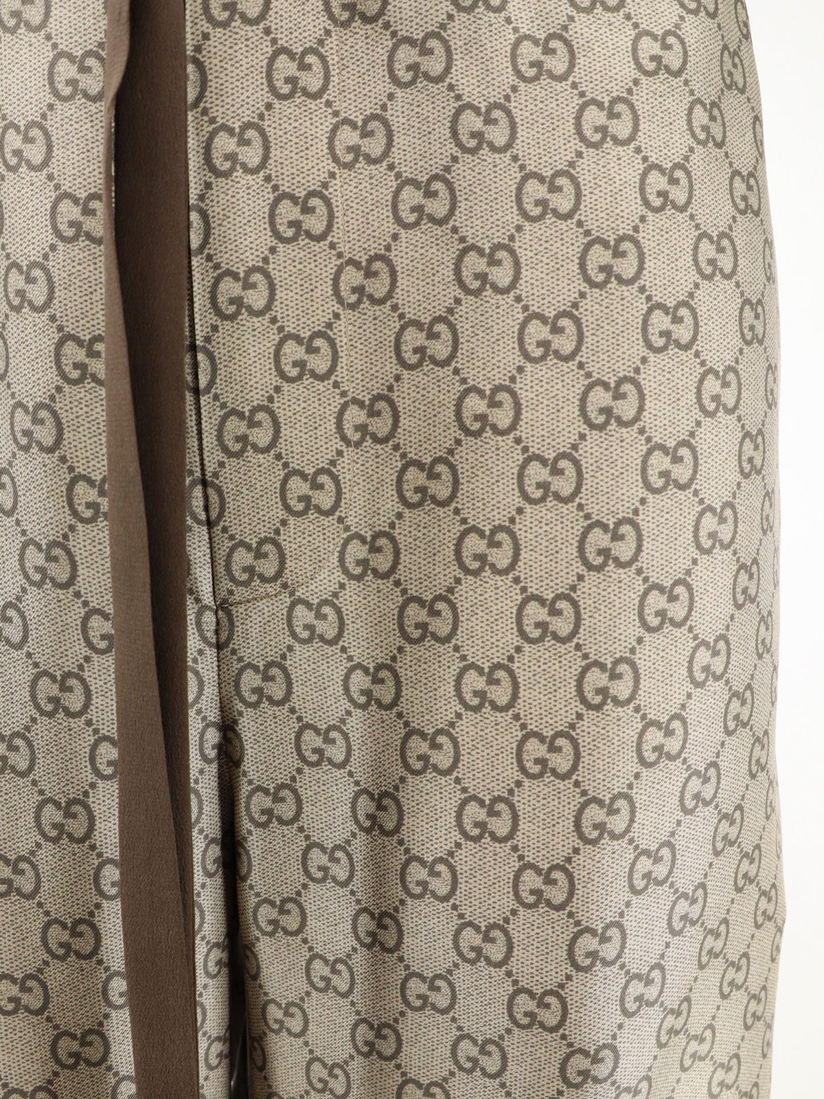 Silk trousers with all-over GG motif