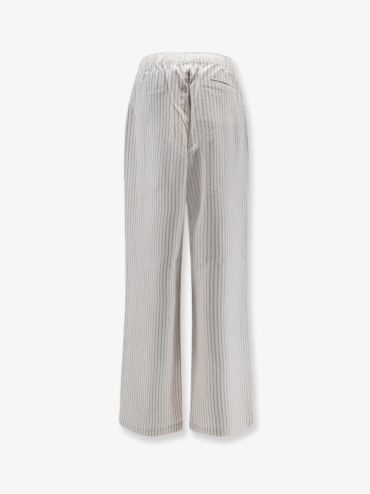 Silk trousers with striped pattern
