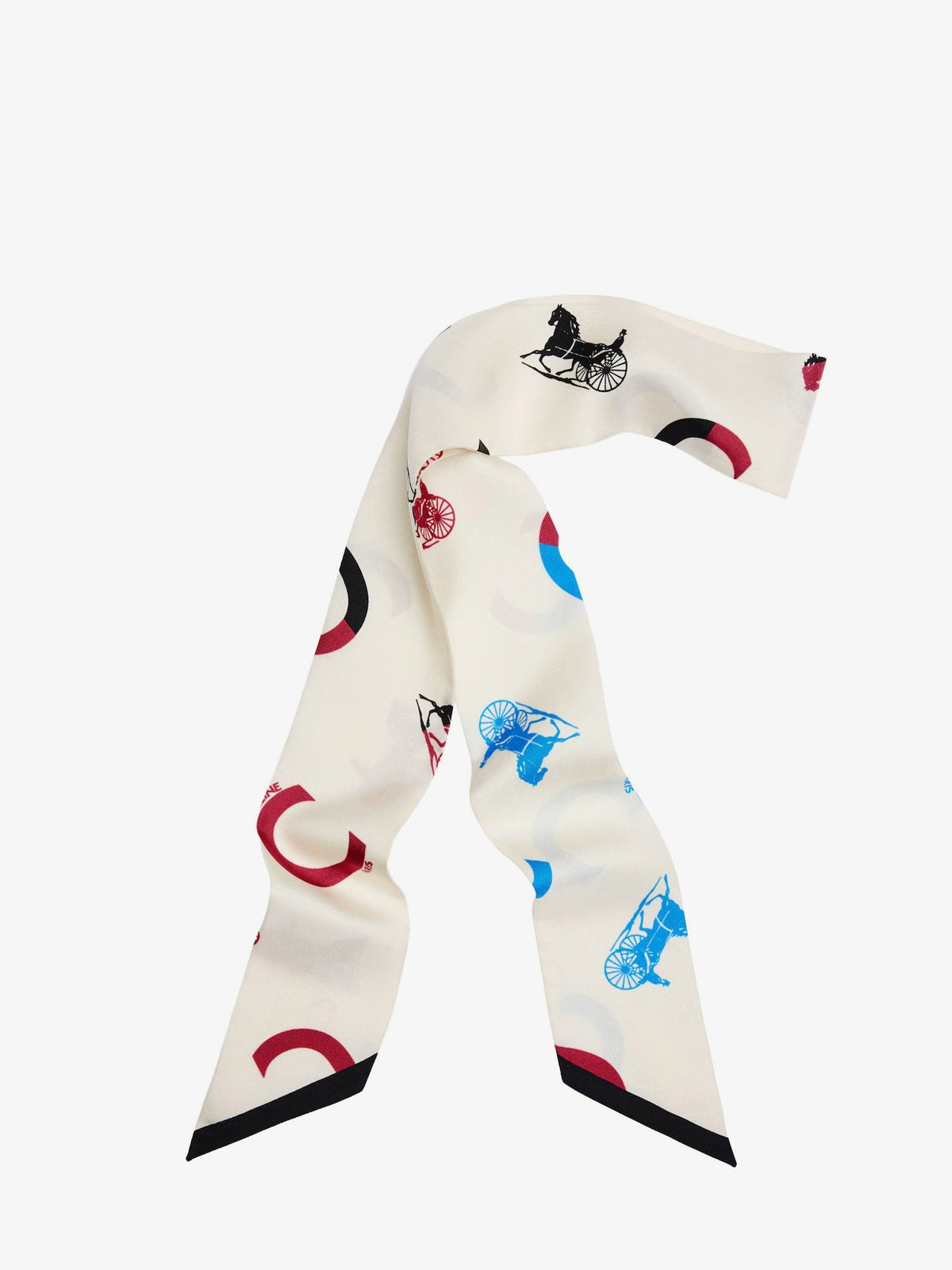 Silk twill bandeau with iconic all-over print