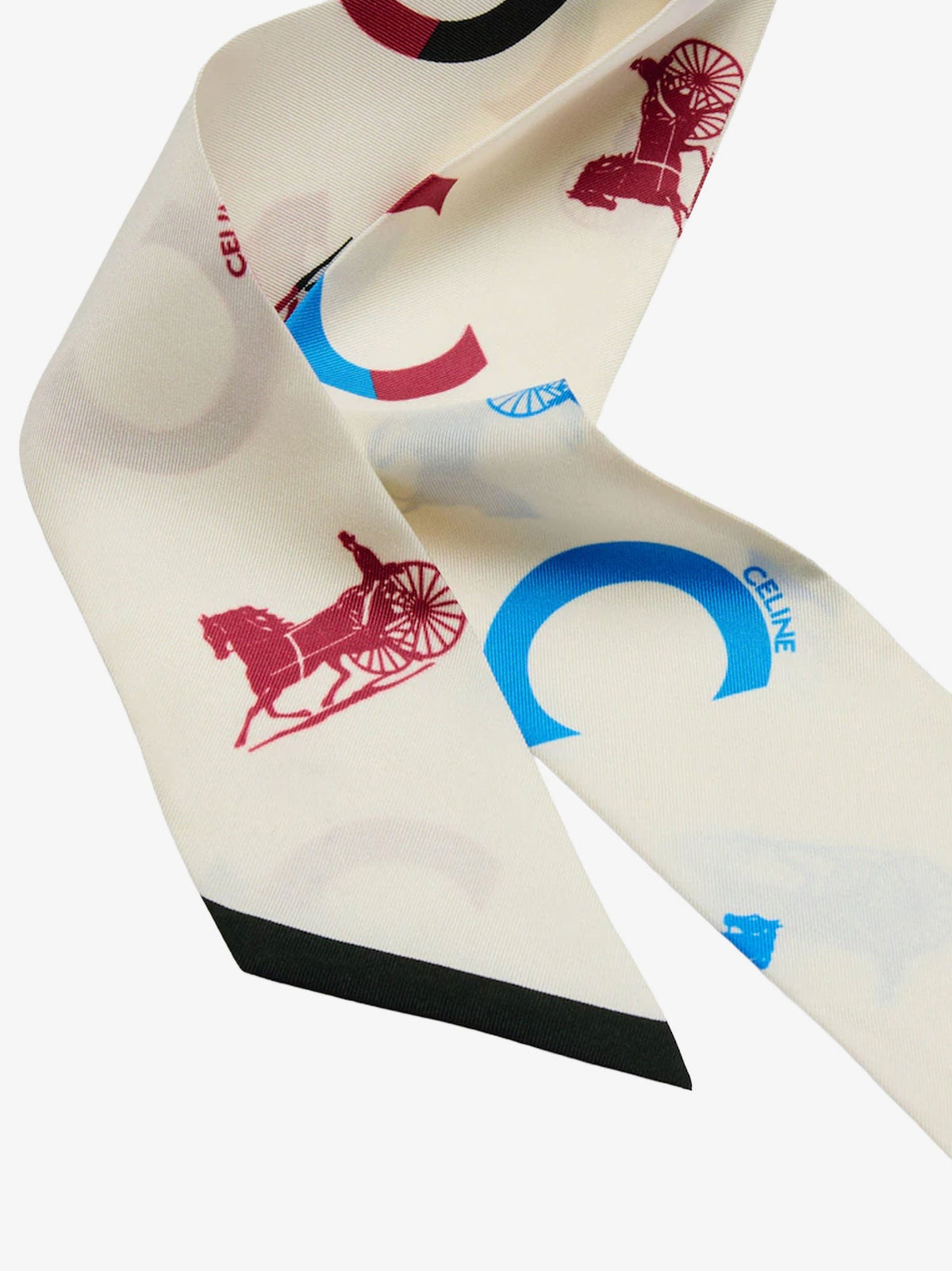 Silk twill bandeau with iconic all-over print