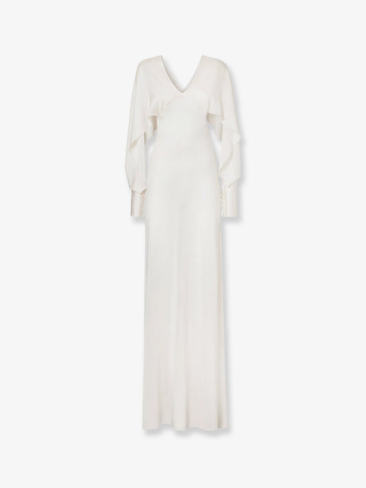 Silk yarn long dress
