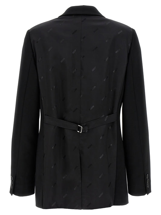 Single-breasted martingale blazer