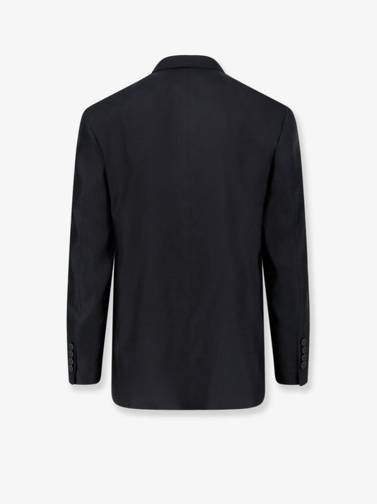 Single-breasted silk blazer
