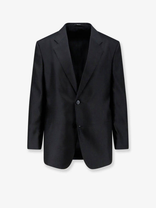 Single-breasted silk blazer