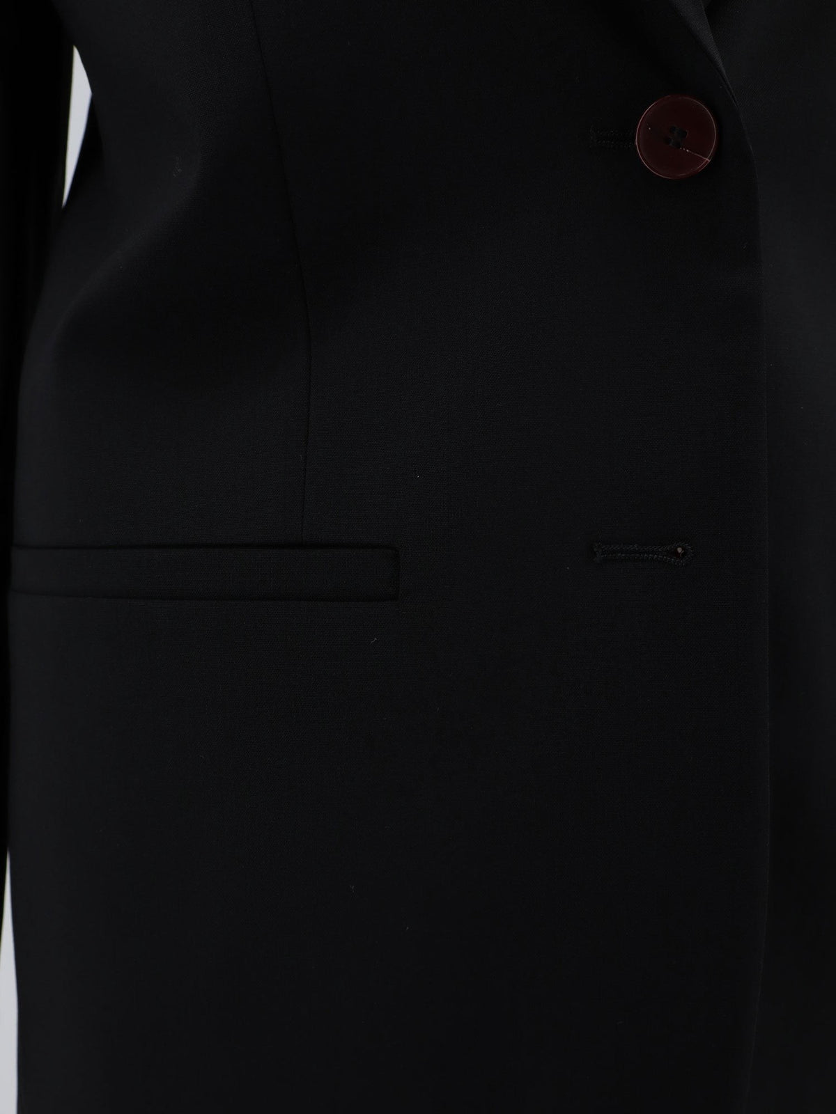 Single-breasted stretch virgin wool blazer