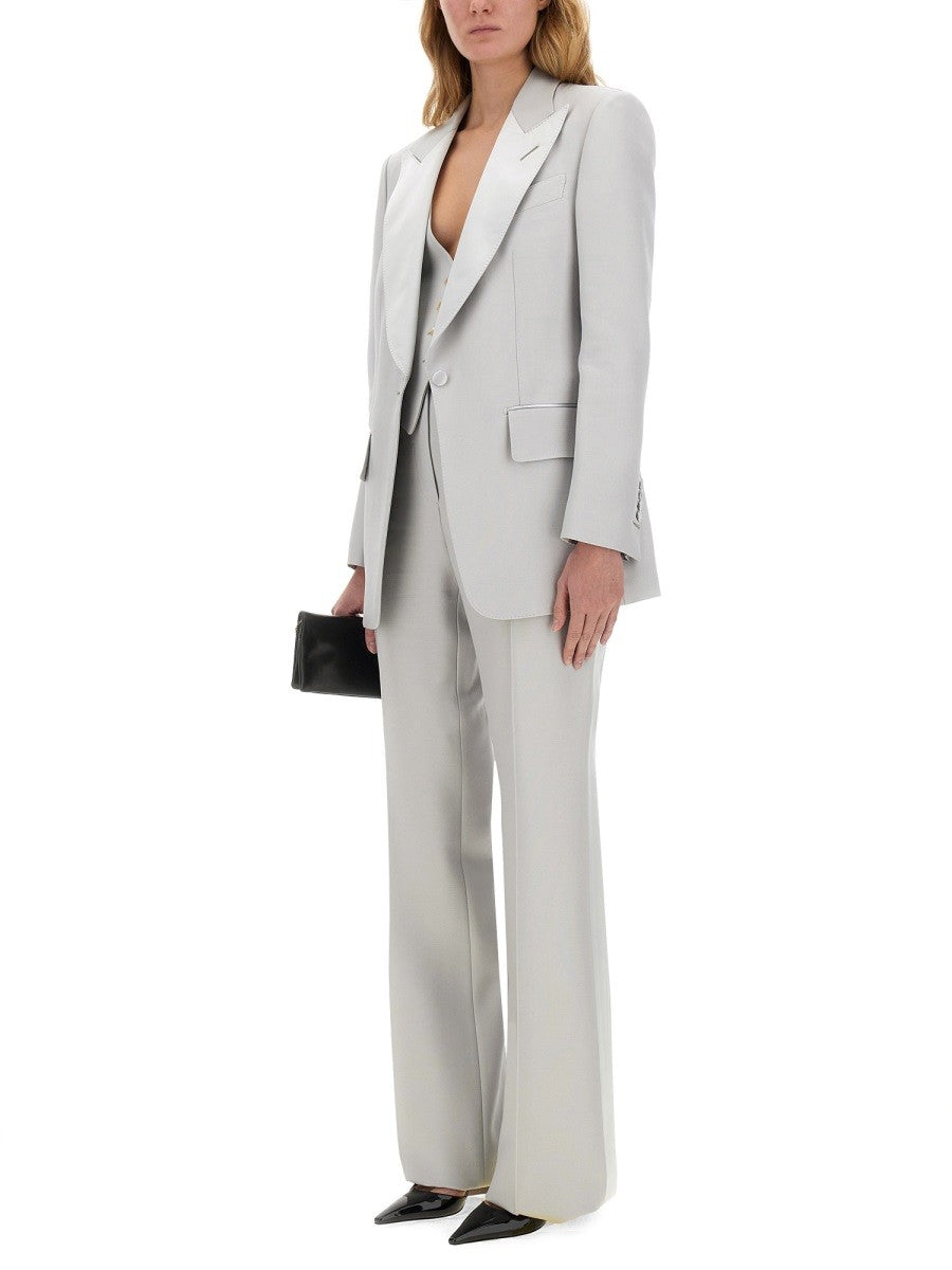 SINGLE-BREASTED TUXEDO JACKET "BIANCA"