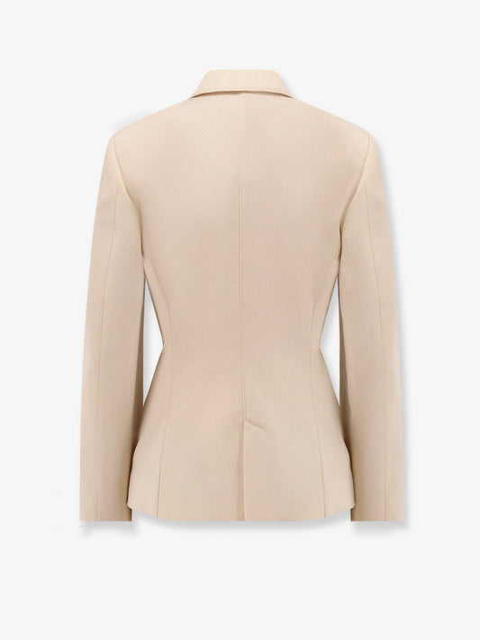 Single-breasted wool and viscose blazer