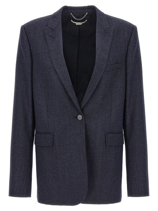 Single-breasted wool blazer