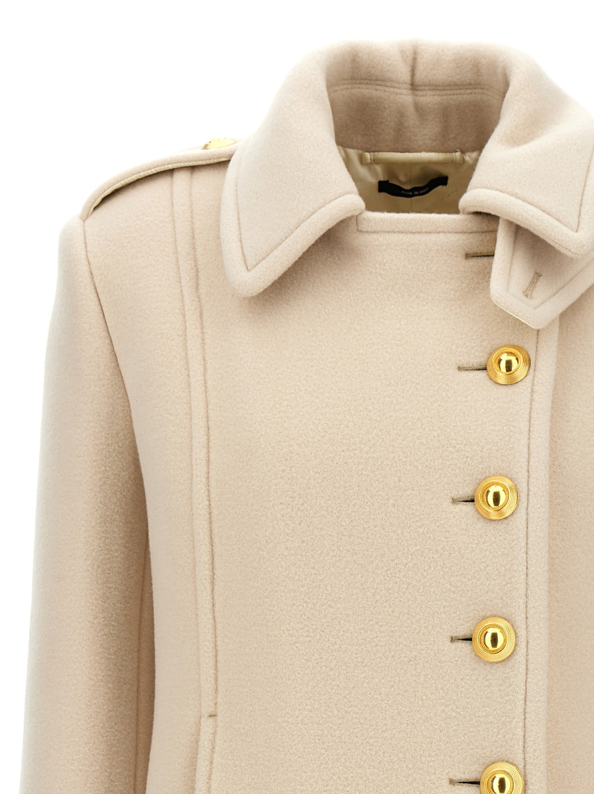 Single-breasted wool coat