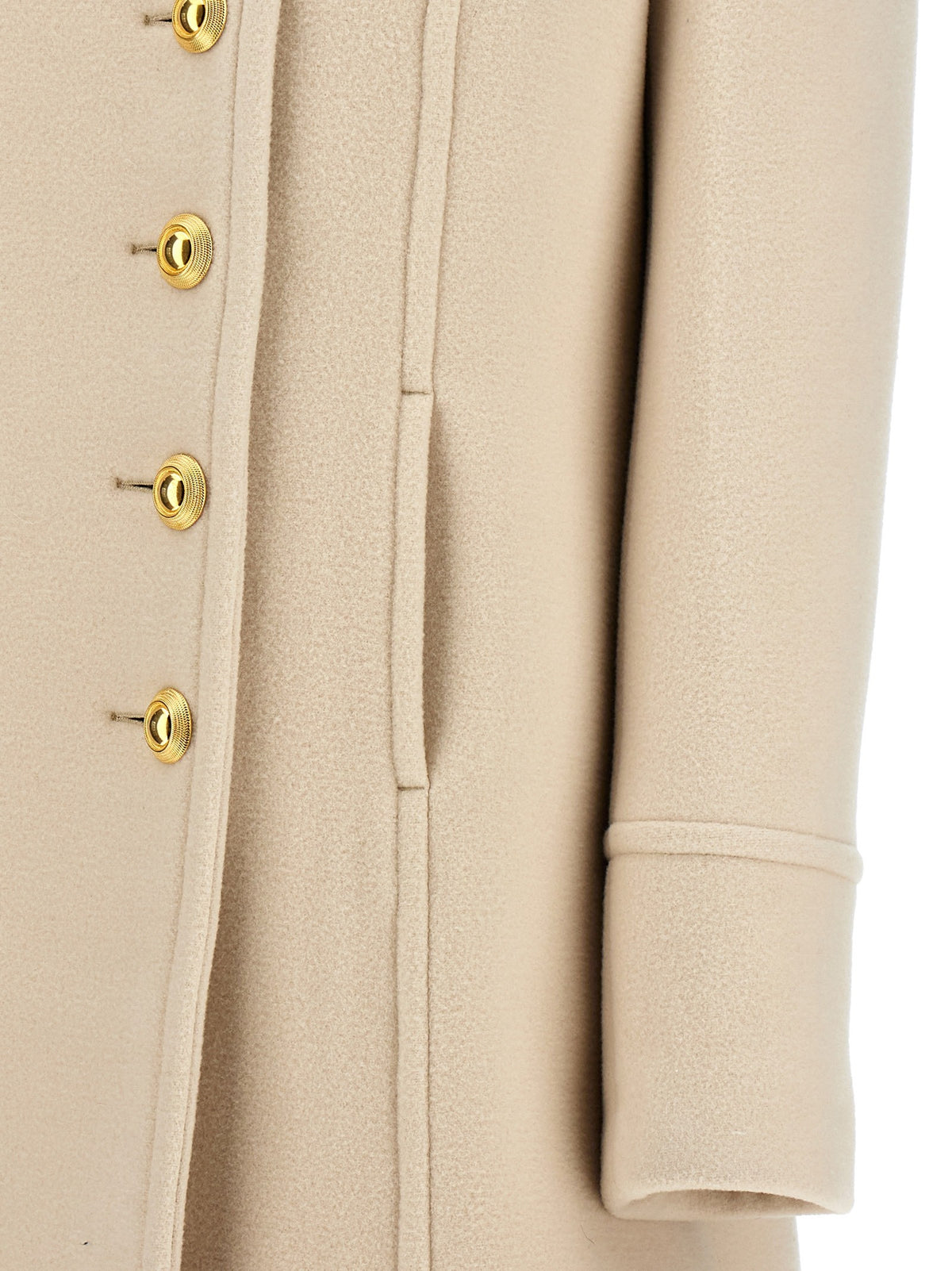 Single-breasted wool coat