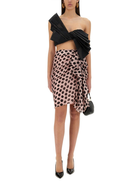 SKIRT WITH ASYMMETRICAL BOW DETAIL