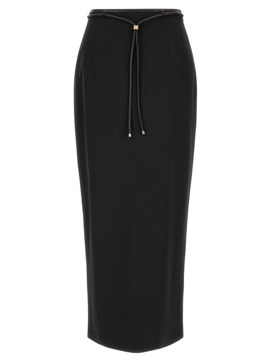 Skirt with drawstring belt