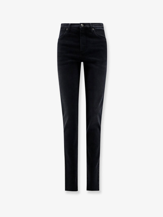 Slim Fit black denim trousers
