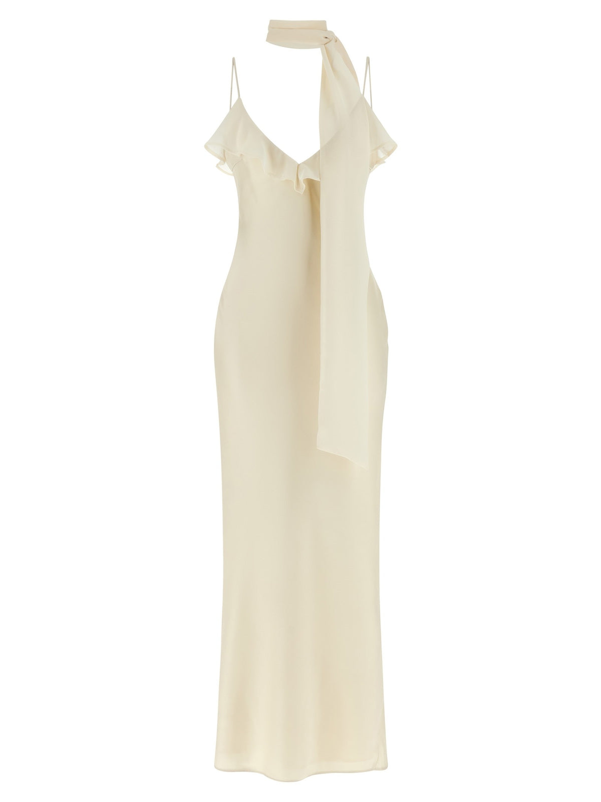 Slip dress with scarf