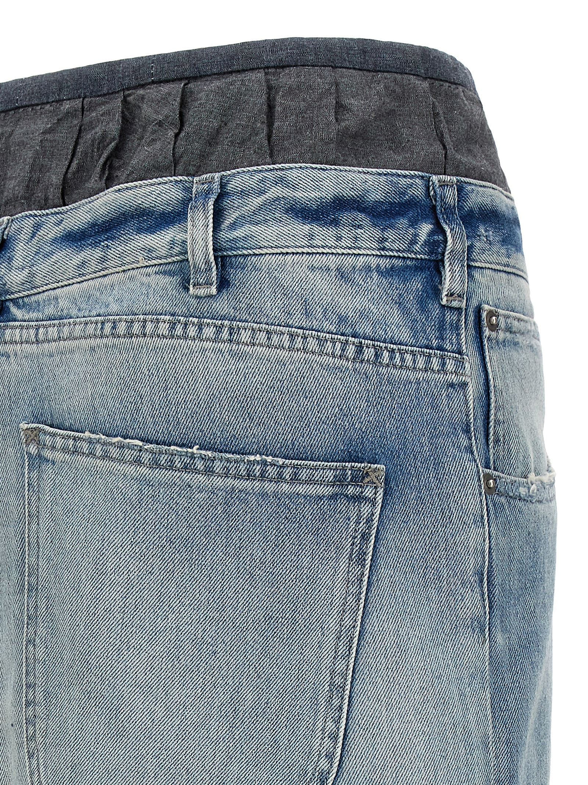 Slits denim skirt