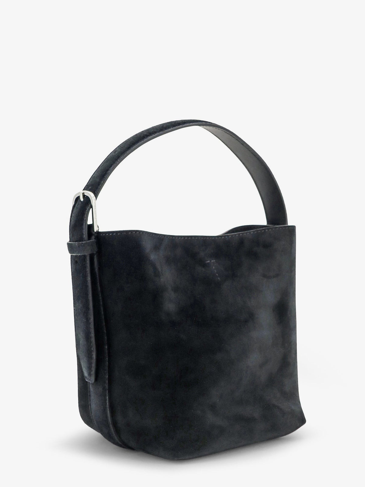 Small Belted suede handbag