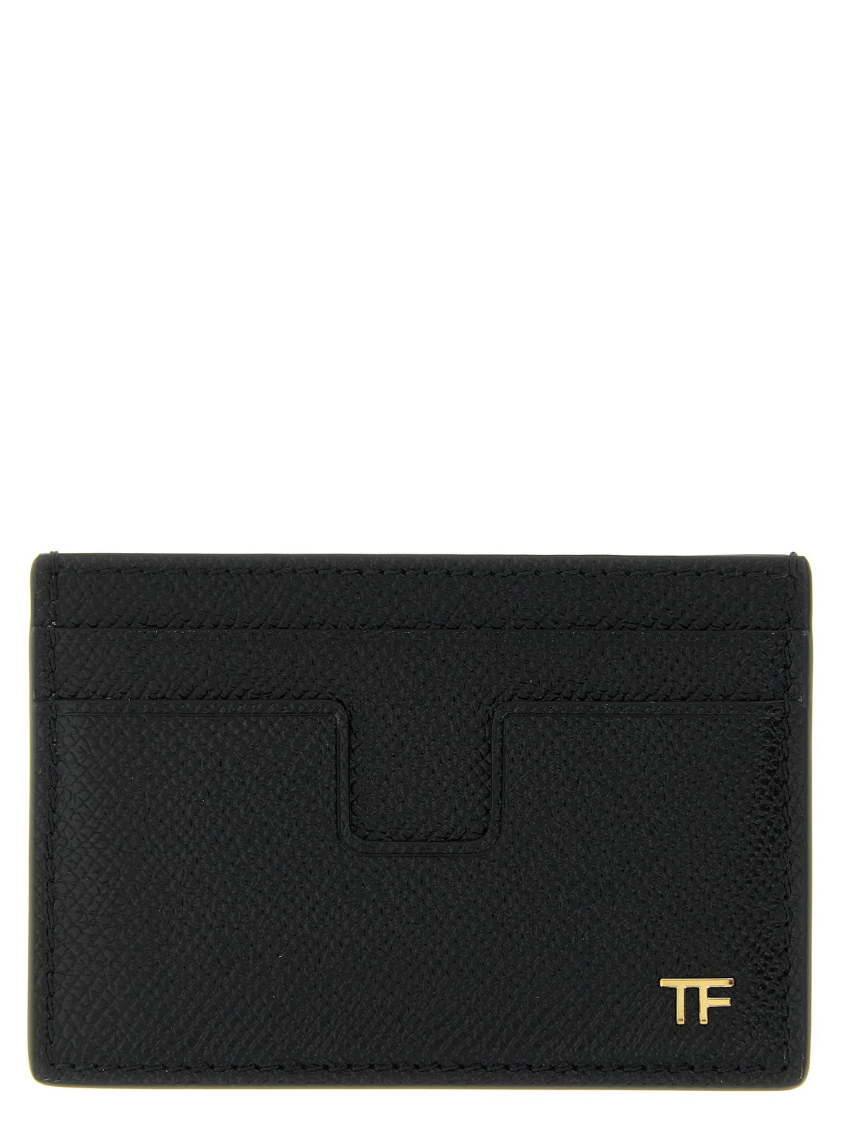 Small grain leather cardholder
