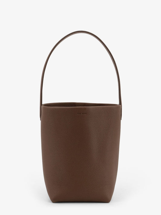 Small N/S Park Tote bucket bag in hammered leather