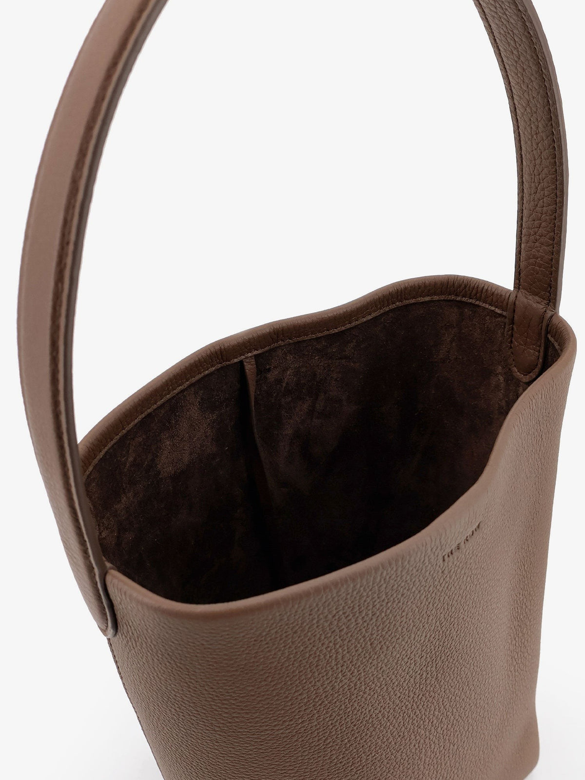 Small N/S Park Tote bucket bag in hammered leather