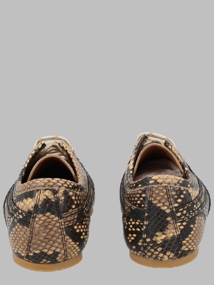 Sneaker in Pelle Effetto Pitone