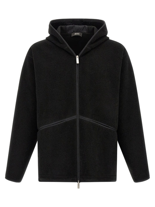 Soft hooded jacket