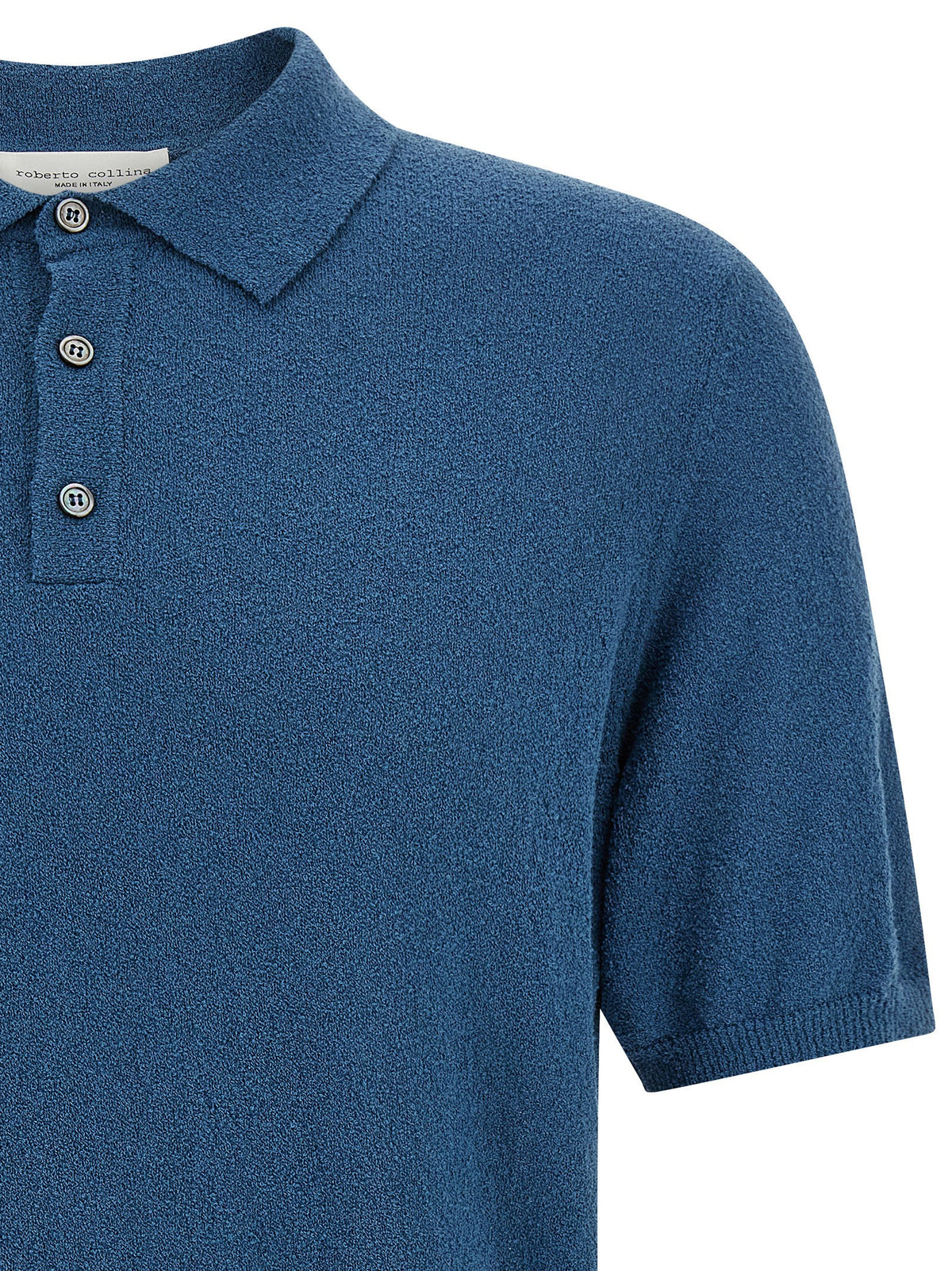 Spongy effect polo shirt