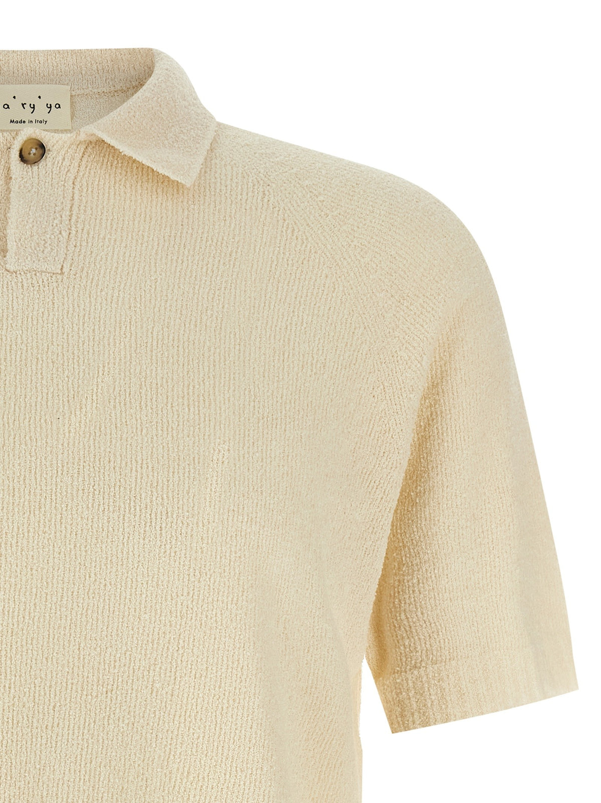 Spongy effect polo shirt