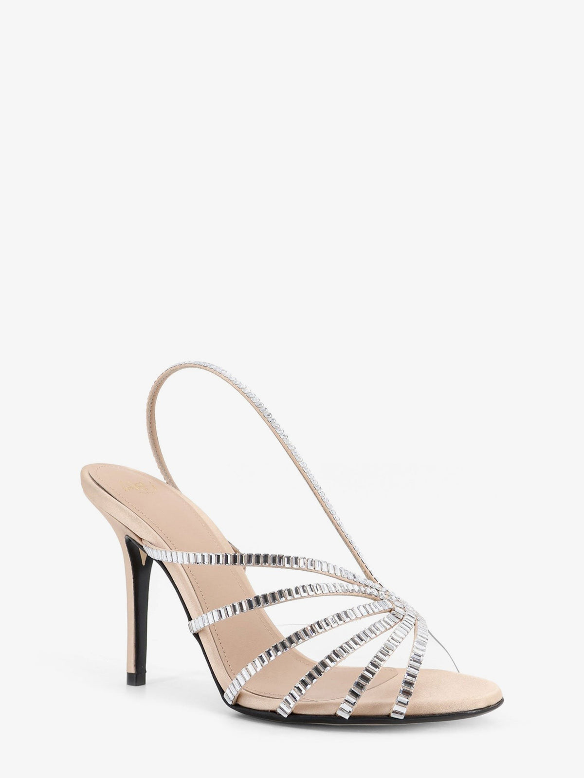 Star Xtal 95 satin sandals with all-over crystals