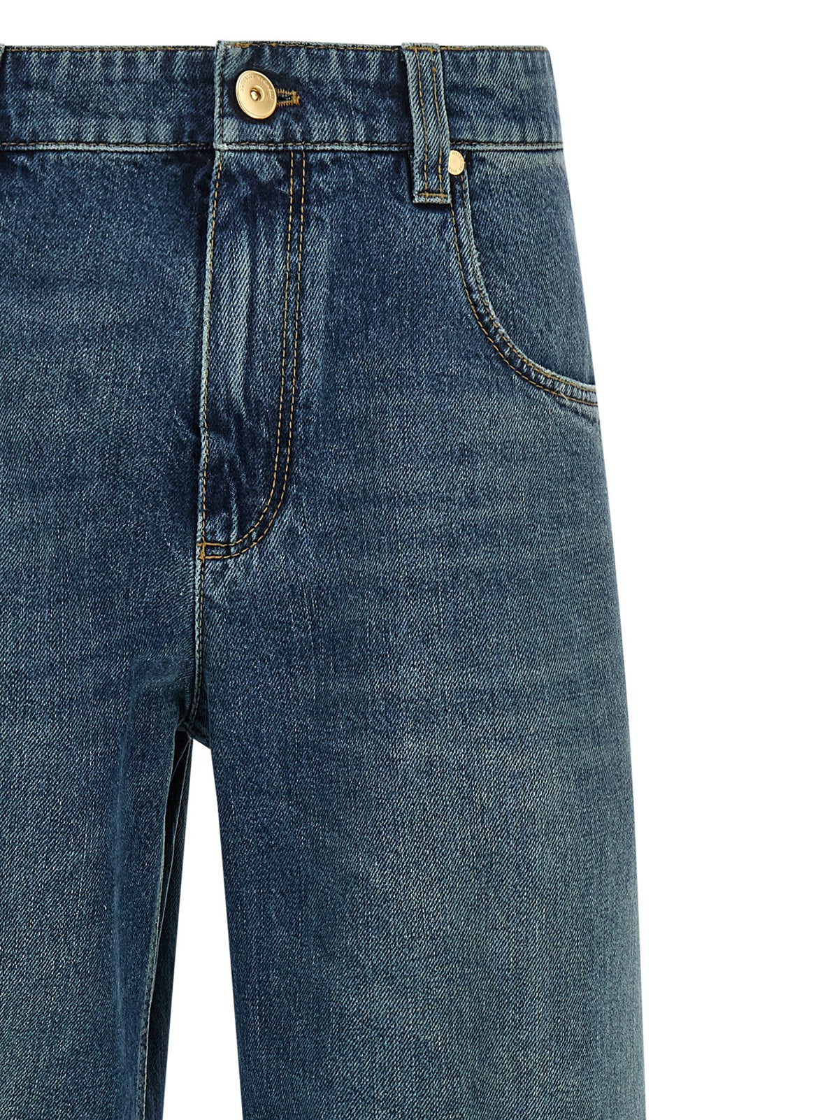 Stonewashed denim jeans