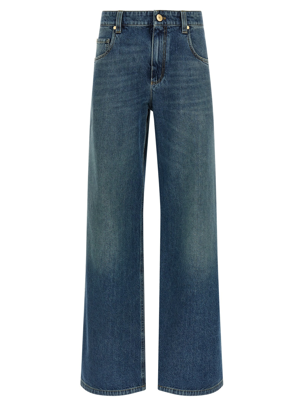Stonewashed denim jeans