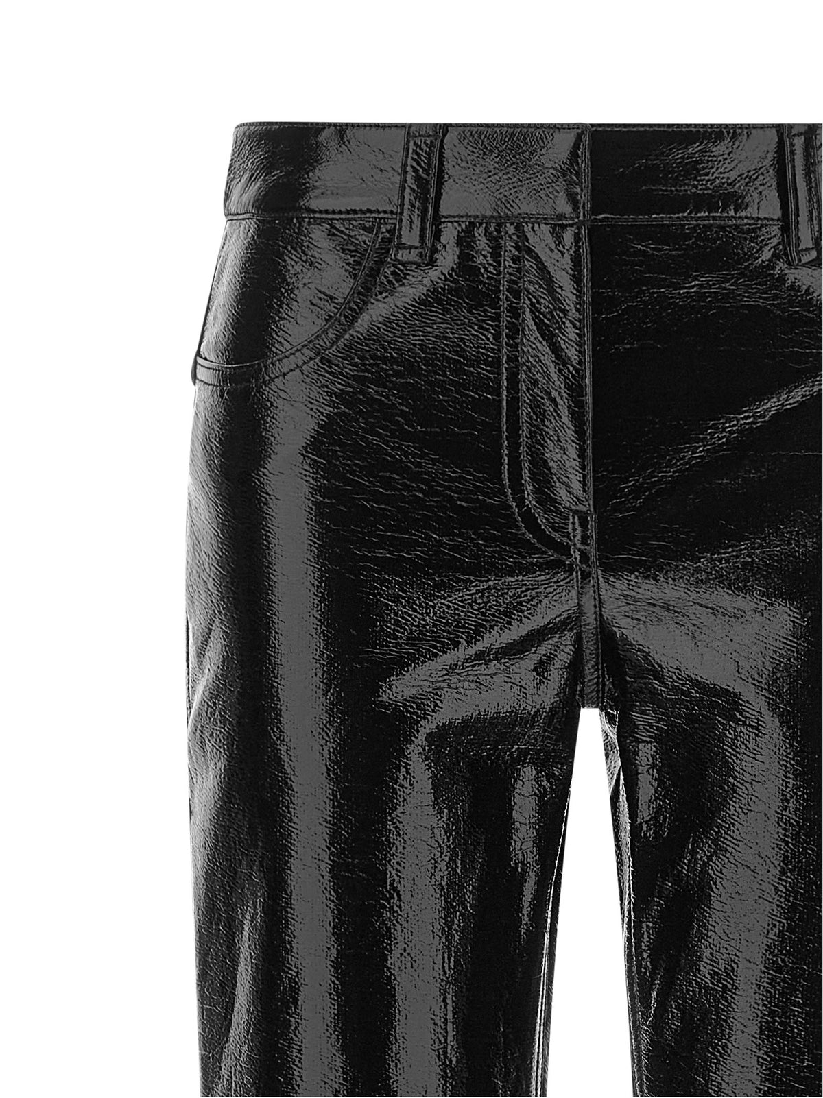 Straight vinyl pants
