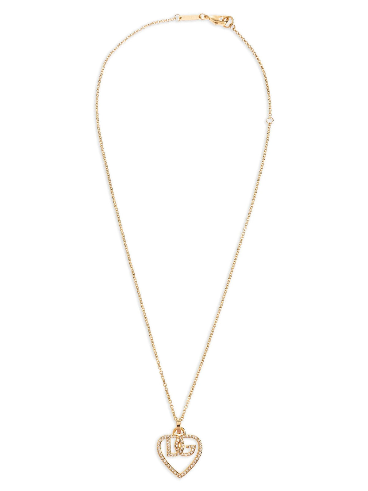 Strass logo necklace