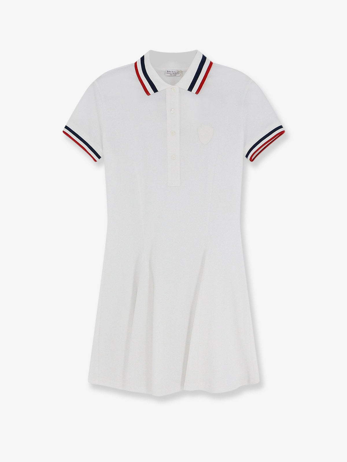 Stretch cotton piquet mini dress