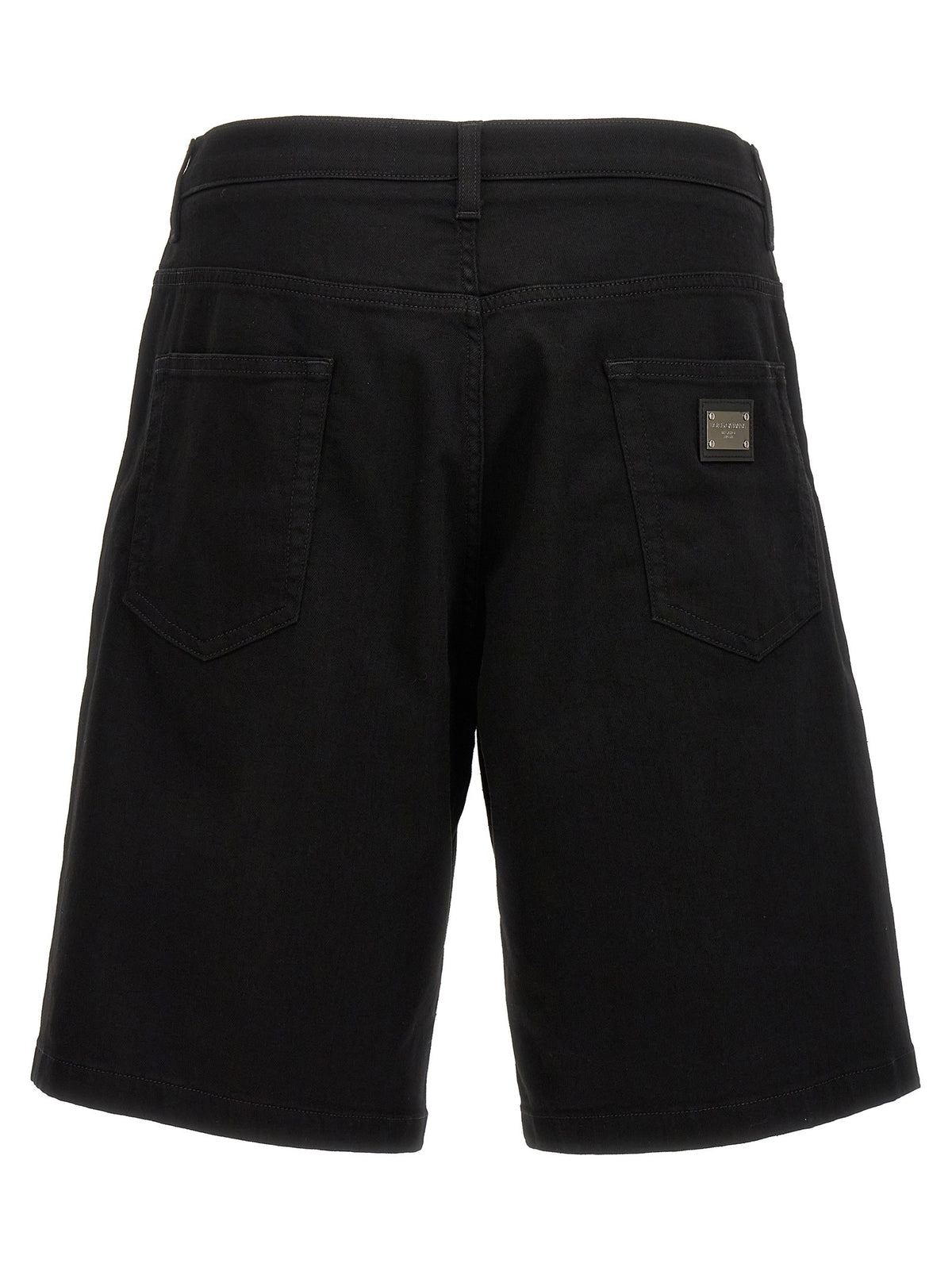 Stretch denim bermuda shorts