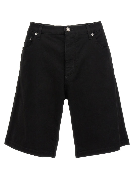 Stretch denim bermuda shorts