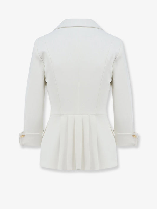 Stretch fabric blazer with logo cufflinks