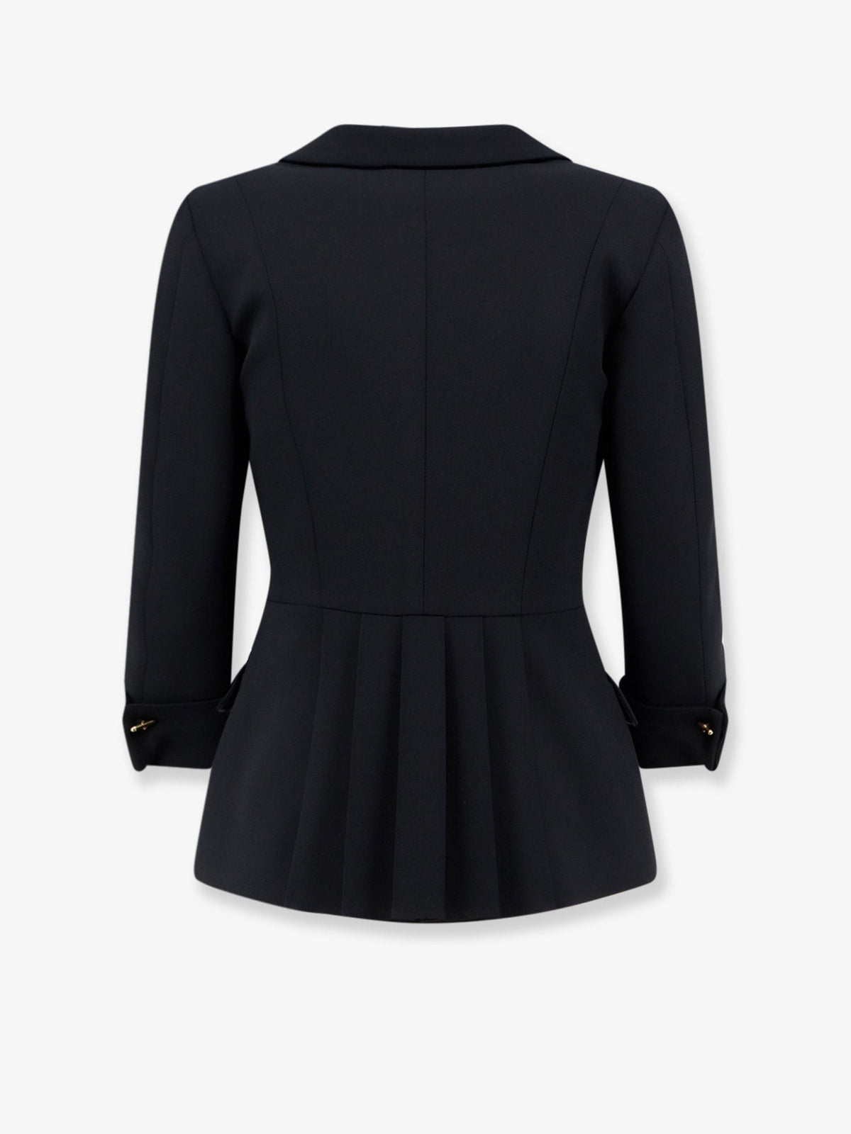 Stretch fabric blazer with logoed cufflinks