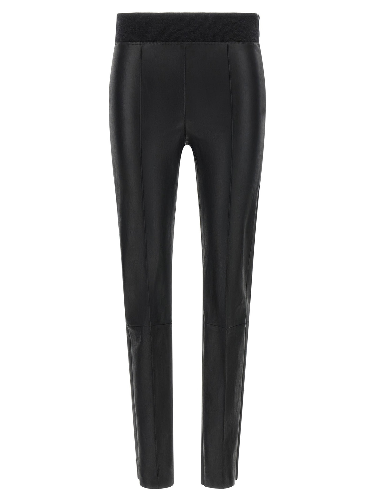 Stretch nappa leather leggings