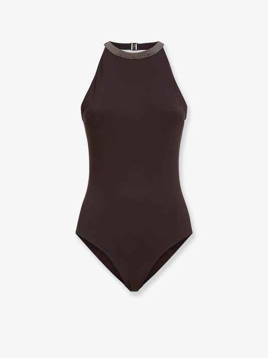 Stretch one piece swimsuit