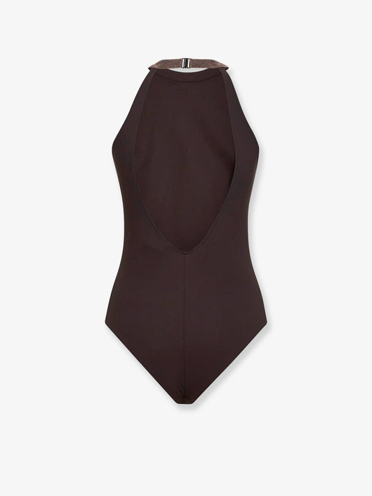 Stretch one piece swimsuit