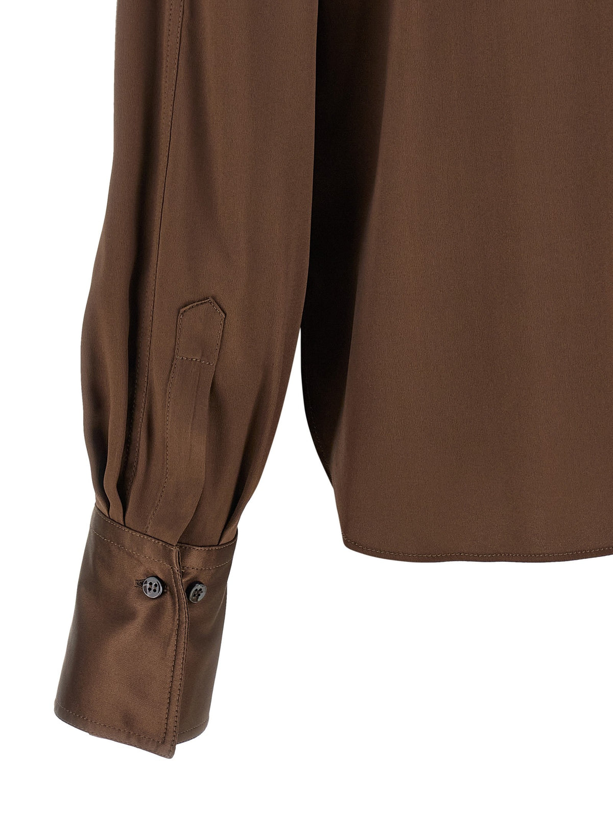 Stretch silk satin shirt