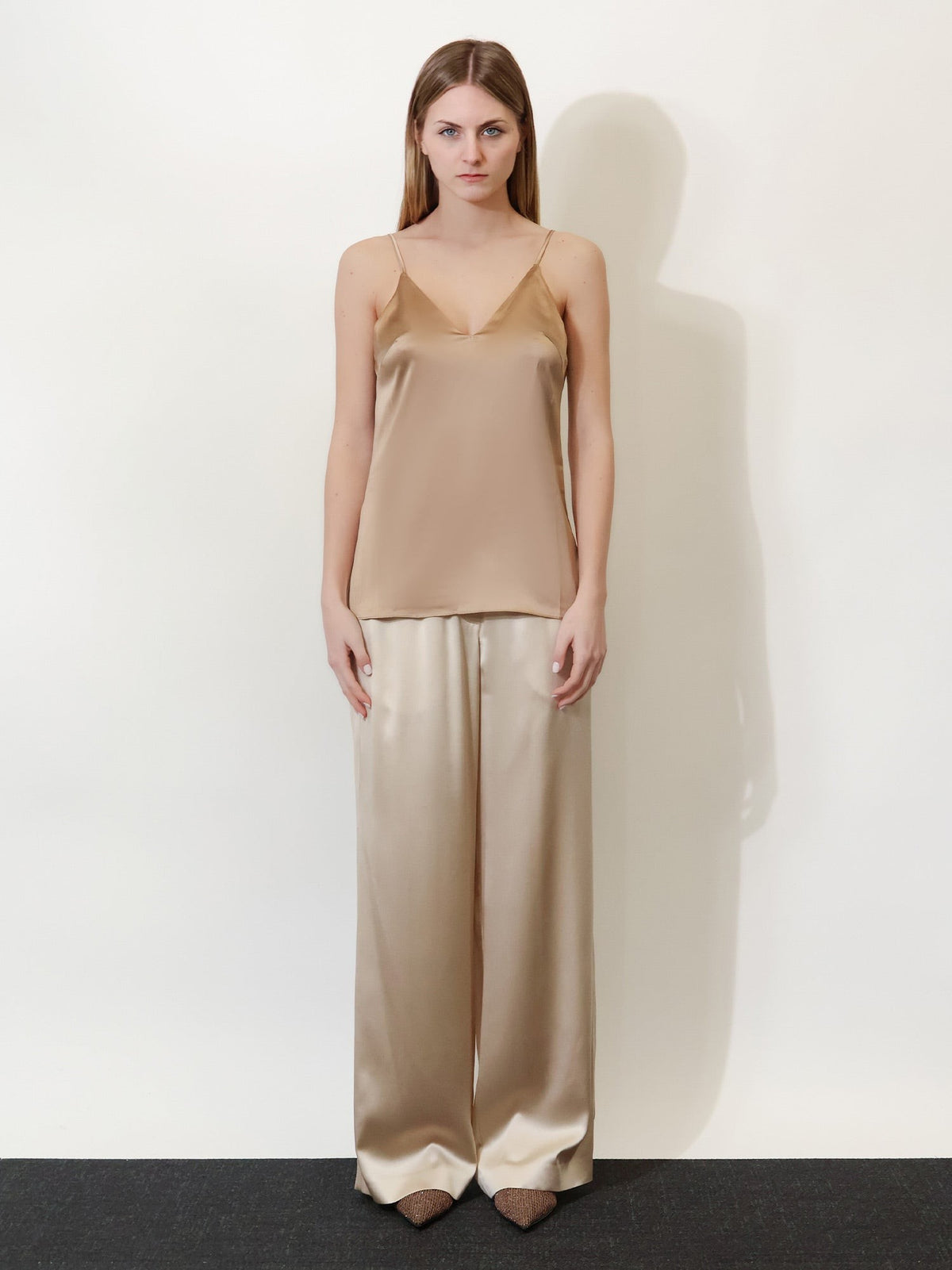 Stretch silk top