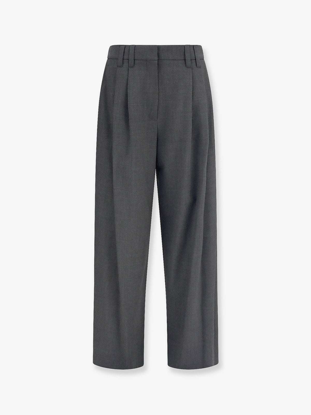 Stretch virgin wool blend trousers with Monili detail