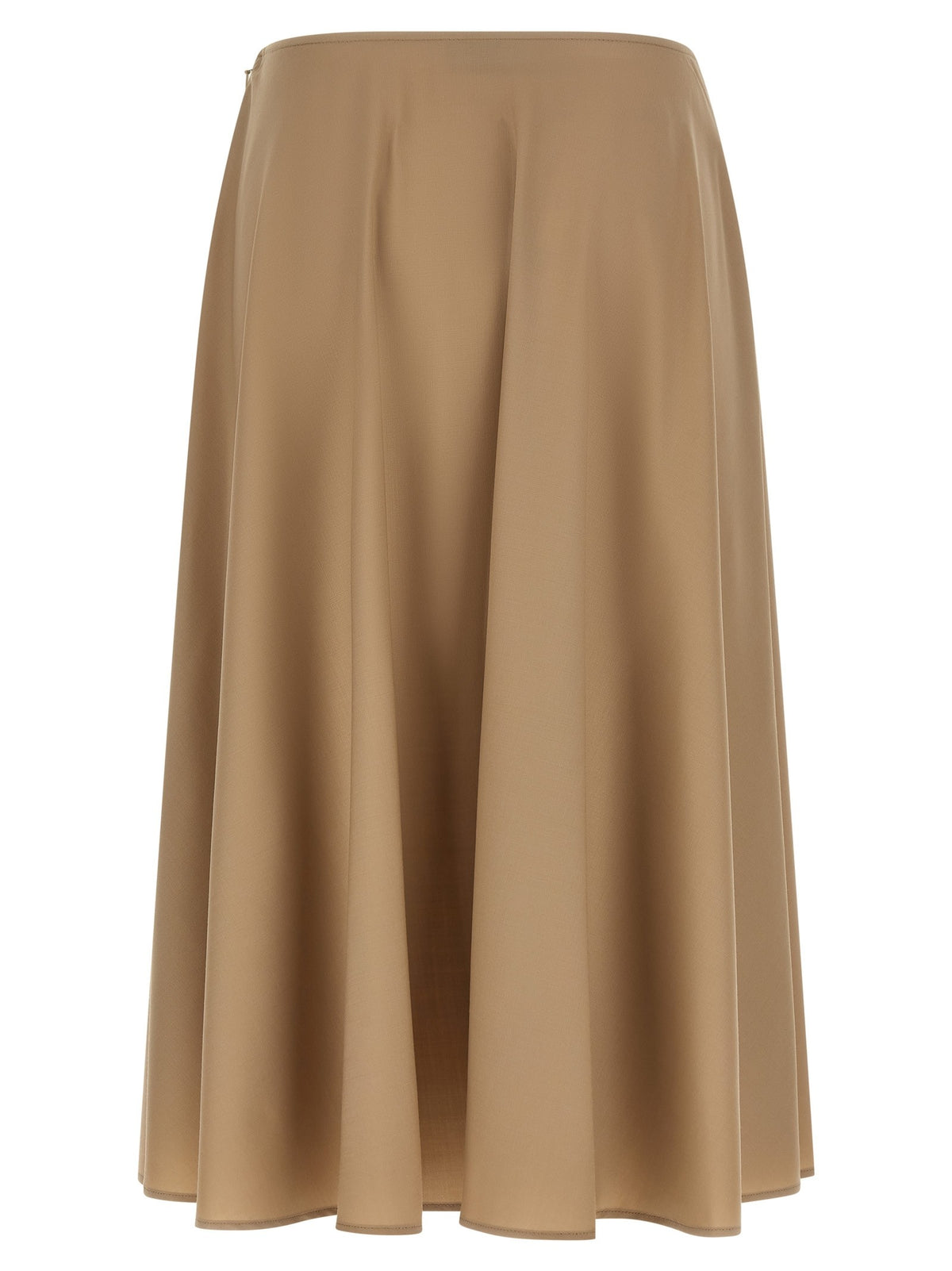 Stretch wool skirt