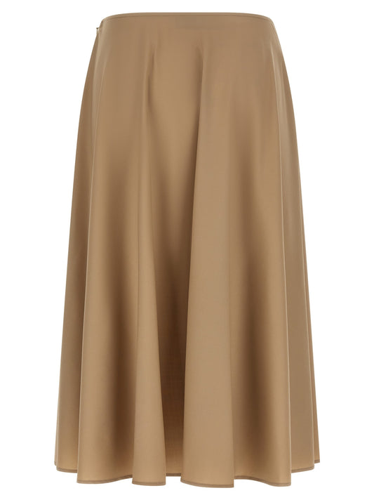 Stretch wool skirt