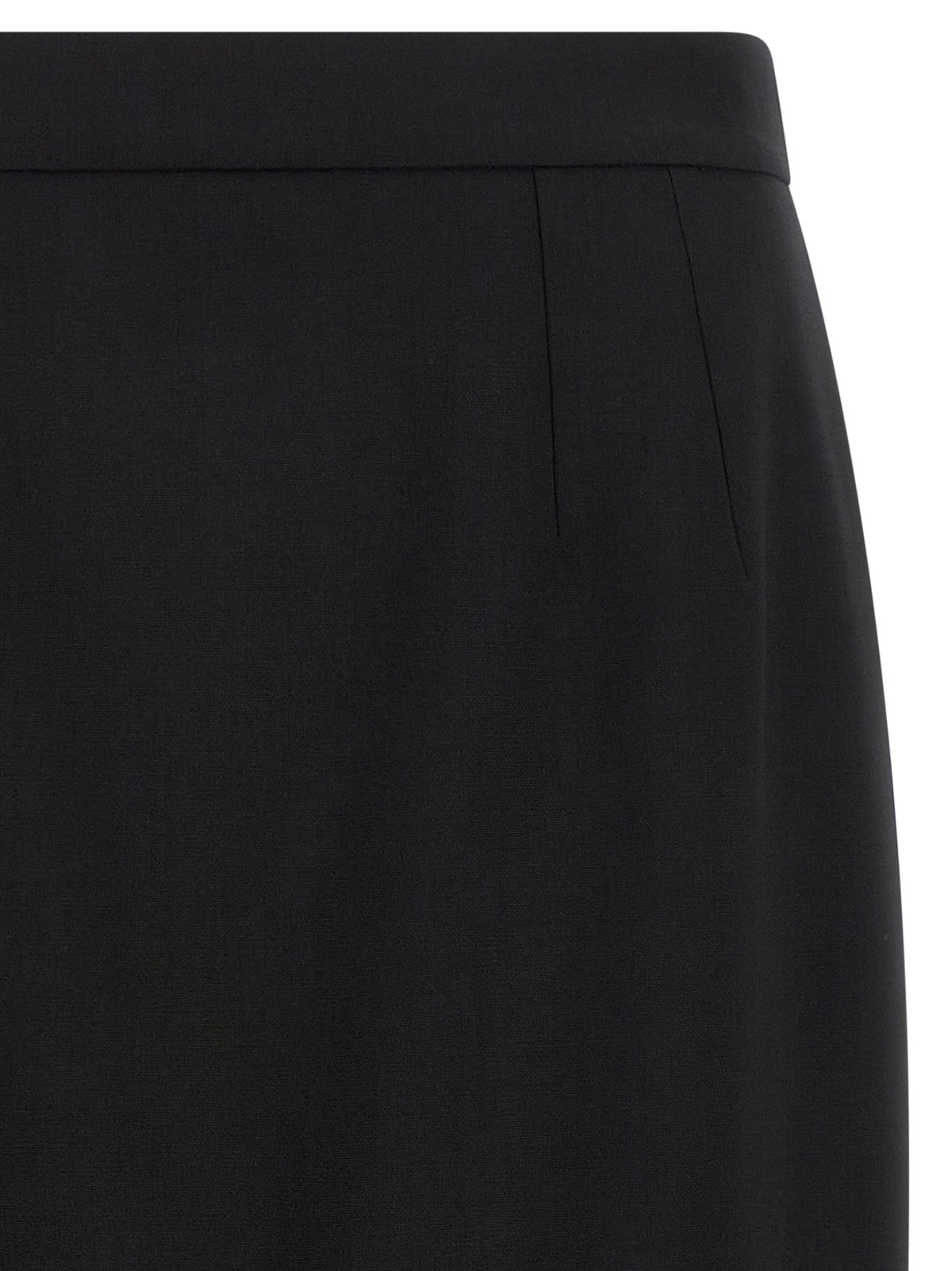 Stretch wool skirt