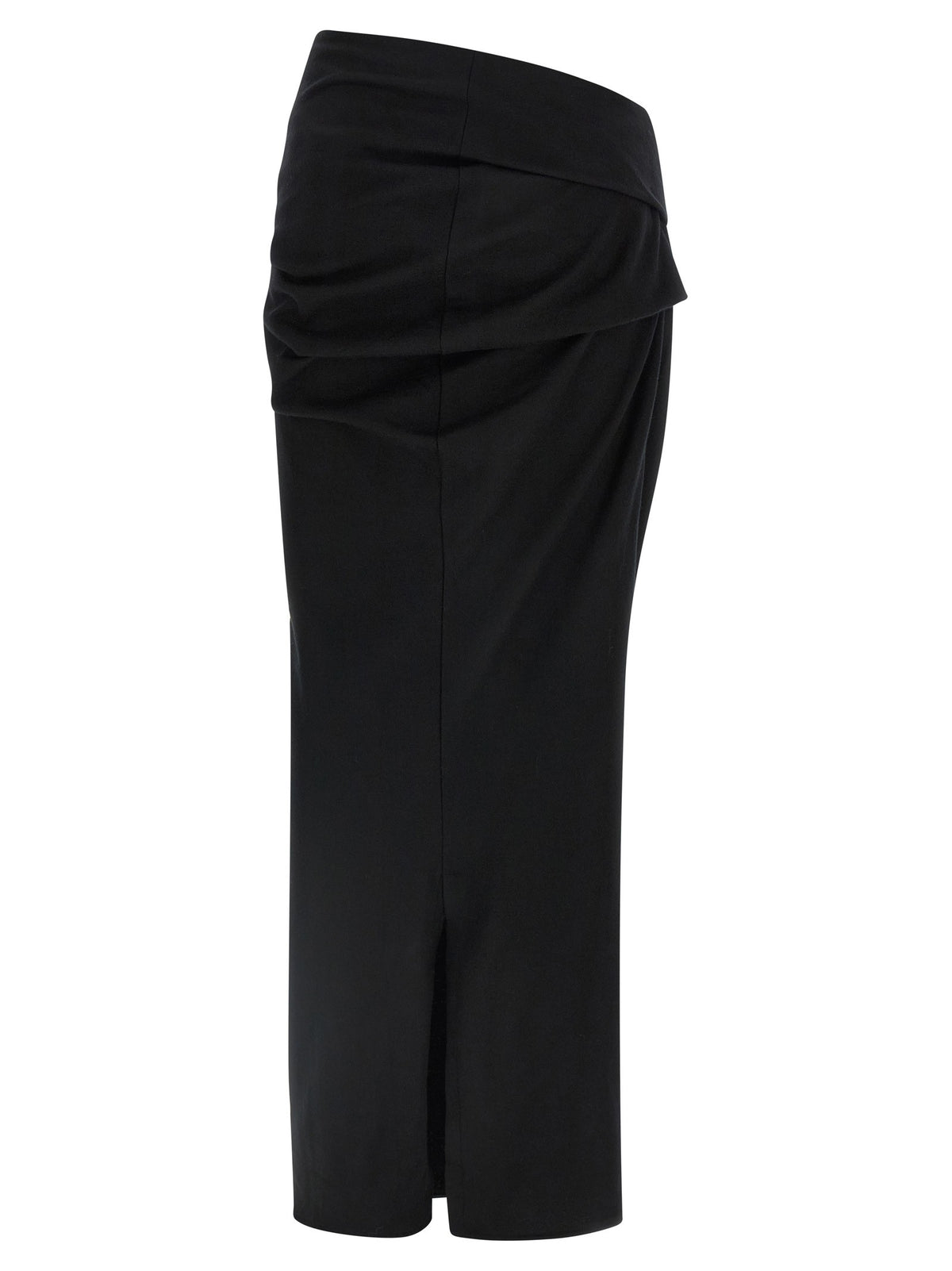 Stretch wool skirt