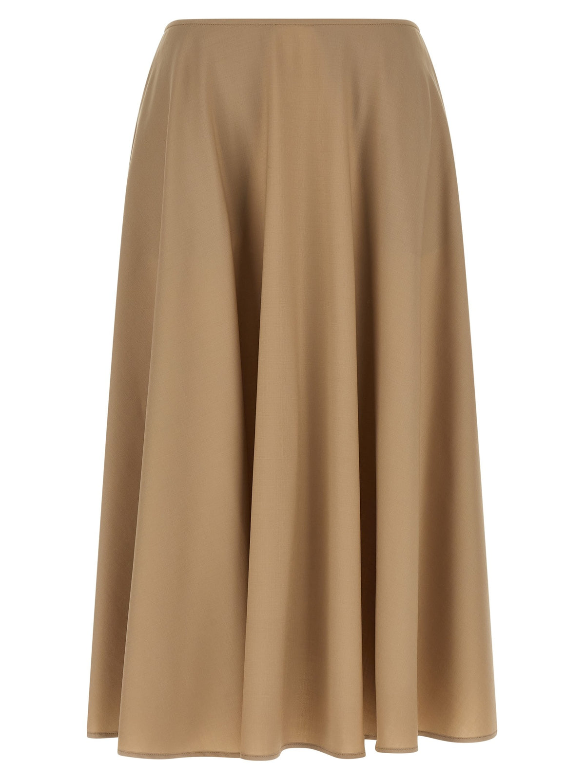 Stretch wool skirt