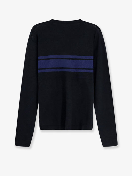 Striped cotton and linen sweater