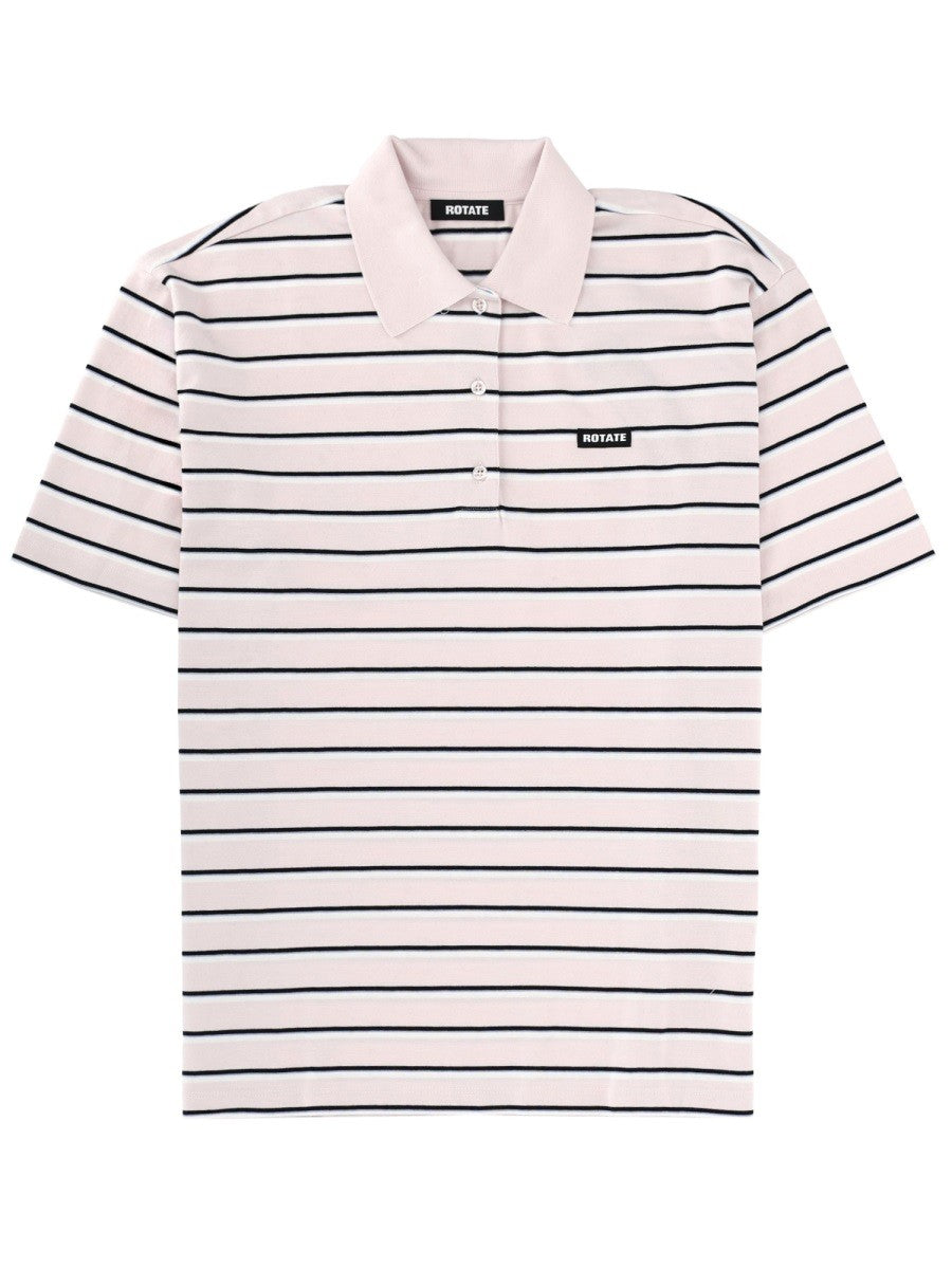 STRIPED POLO SHIRT WITH LOGO